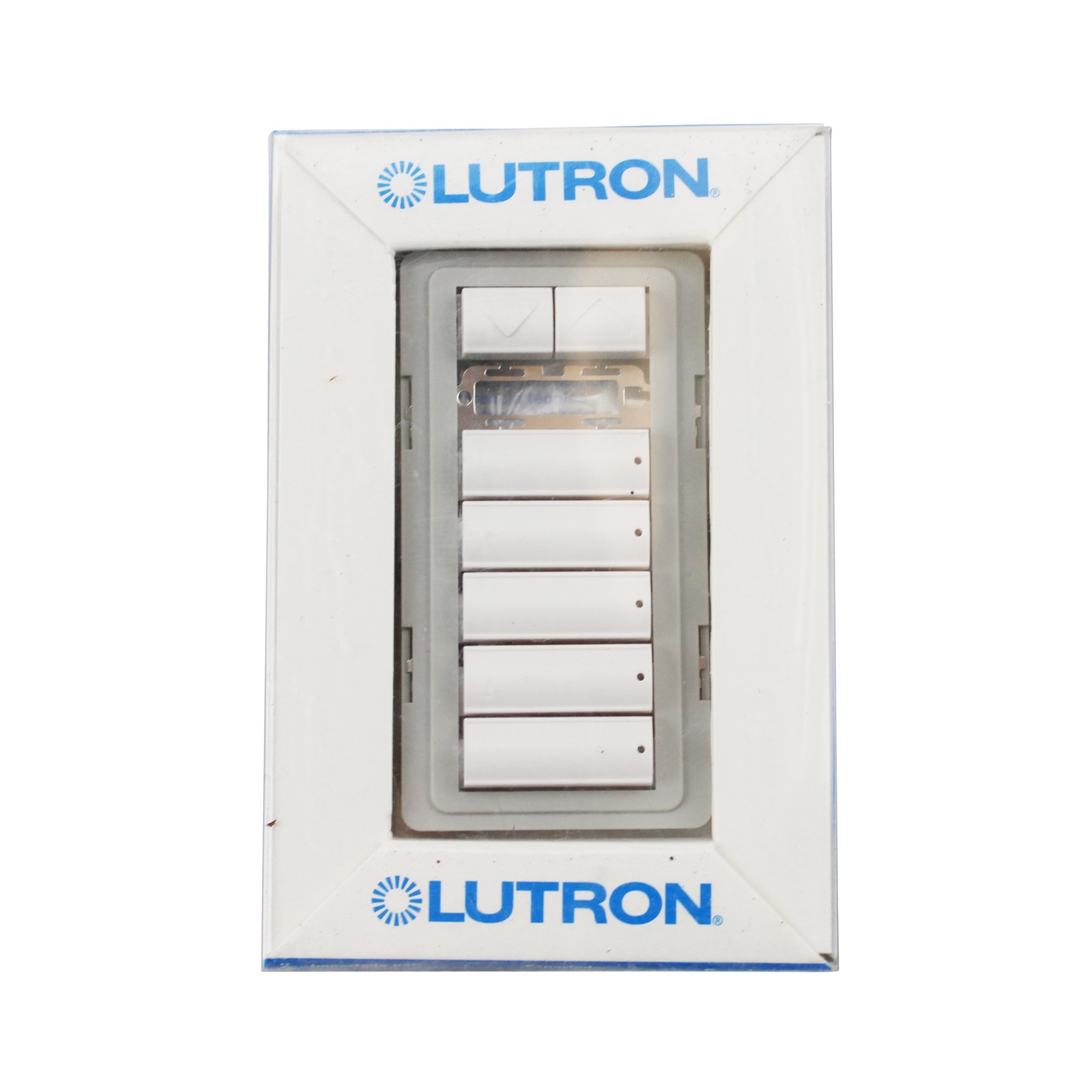 LUTRON QSWS2B-5BRLI-WH/GR SEETOUCH QS, 5 BUTTON SUBCONTROL KEYPAD, WHITE