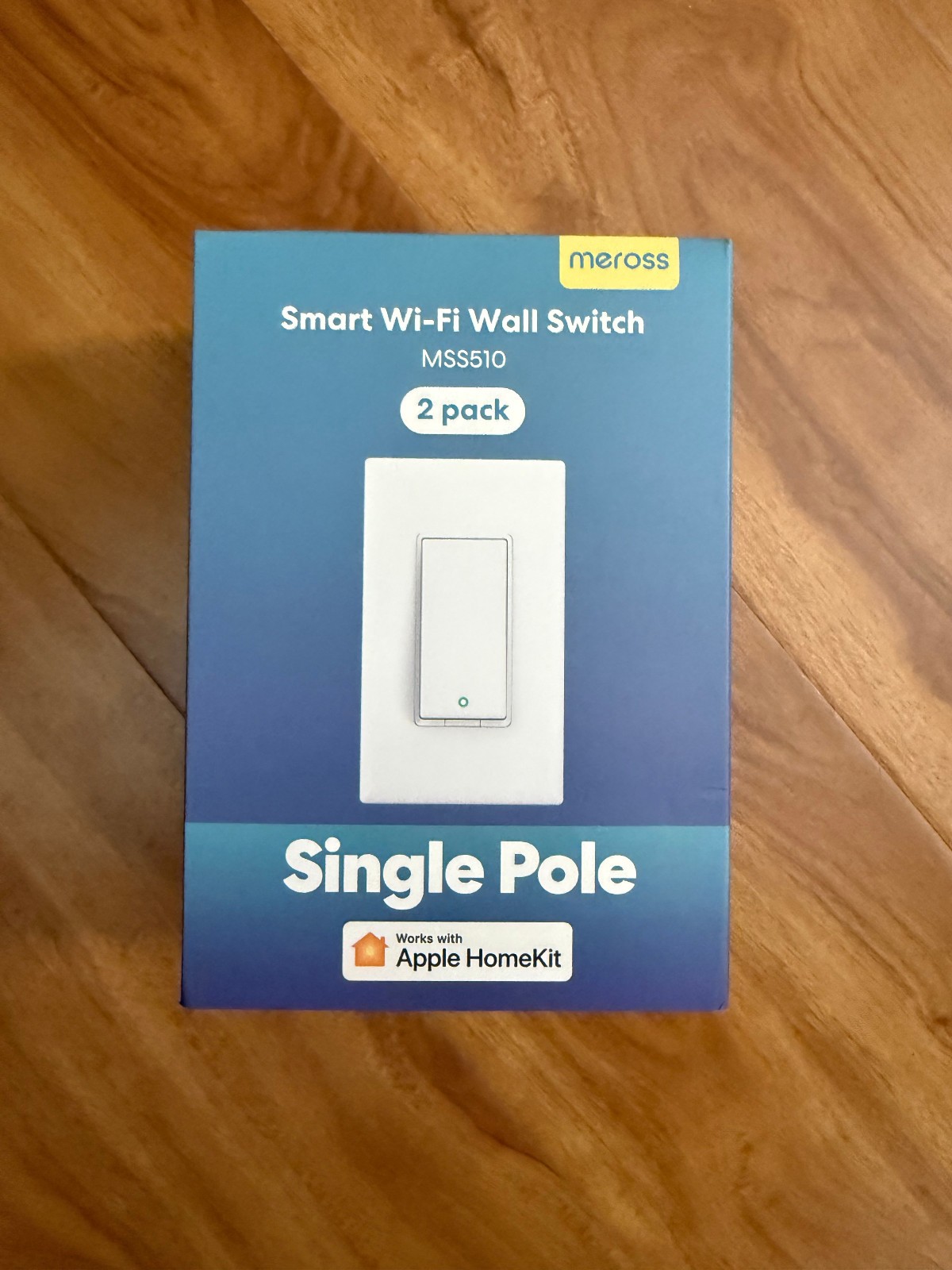 meross Smart Wi-Fi Wall Switch MSS510 Single Pole Apple HomeKit 2 Pack New