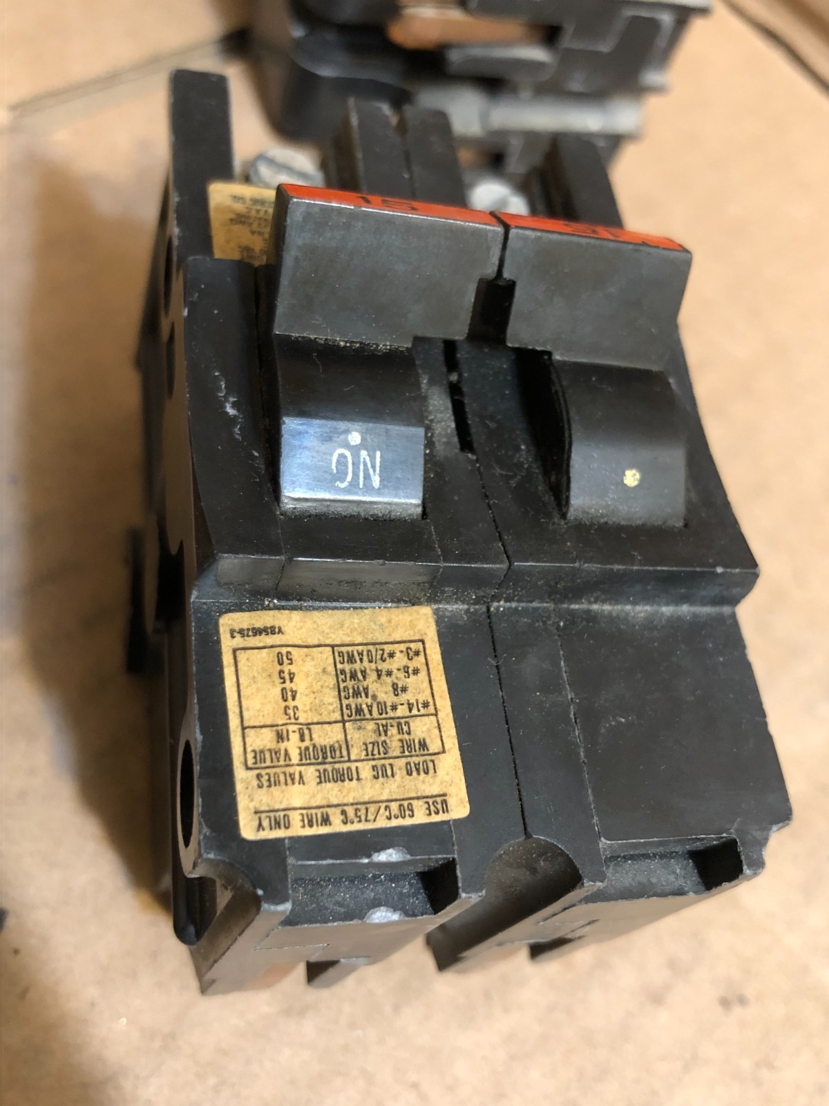 Mixed Lot of 9 15 Amps 120/240V 1 & 2 Pole Circuit Breakers