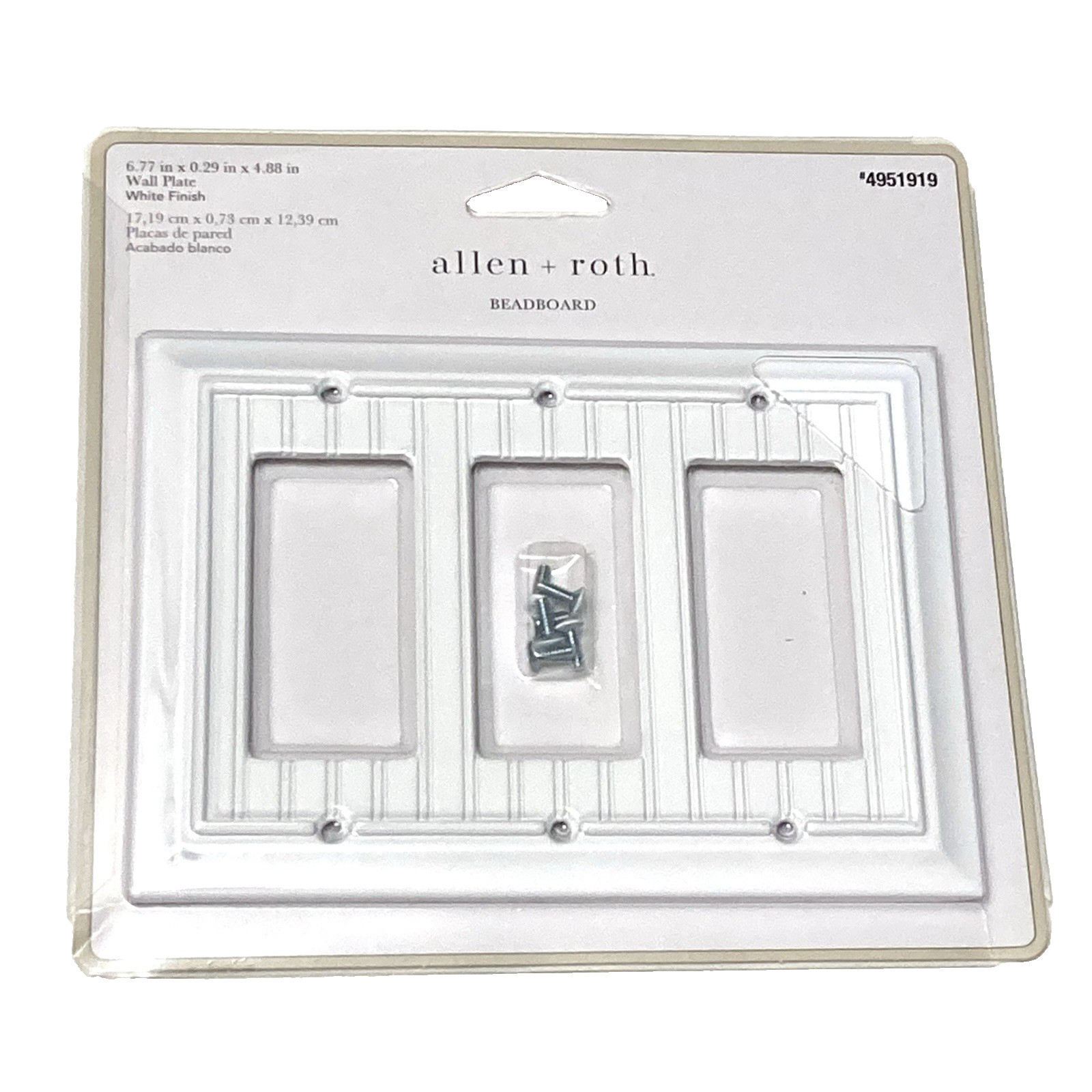 White Beadboard Triple Rocker Decorator GFCI Light Switch Wallplate Outlet Cover