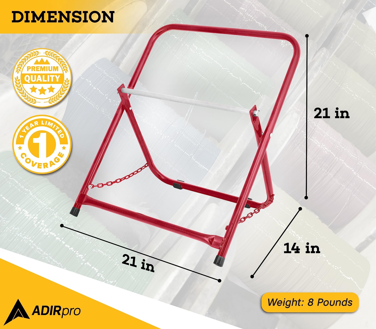 Durable Single Axle Cable Caddy Commercial Industrial Grade Steel Wire Dispenser