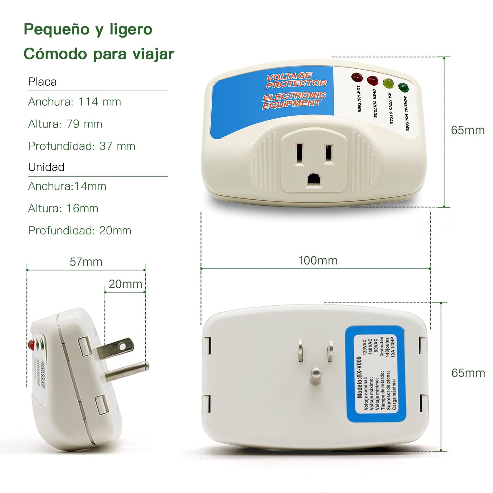 BSEED Surge Protector Home Appliance,Single Outlet Power Voltage Protector,Vo…