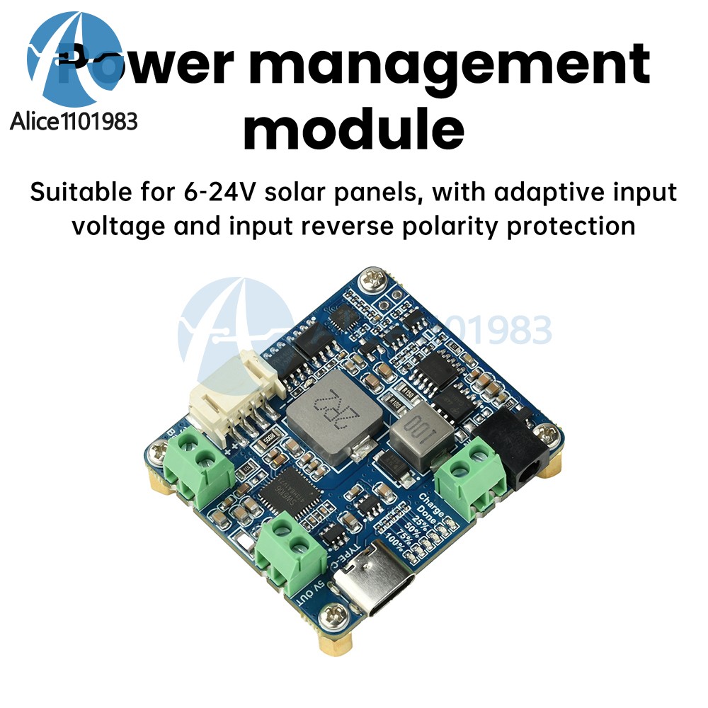 6-24V Solar Panel Power Management Module 5V 3A Supports MPPT, PD QC FCP SFCP