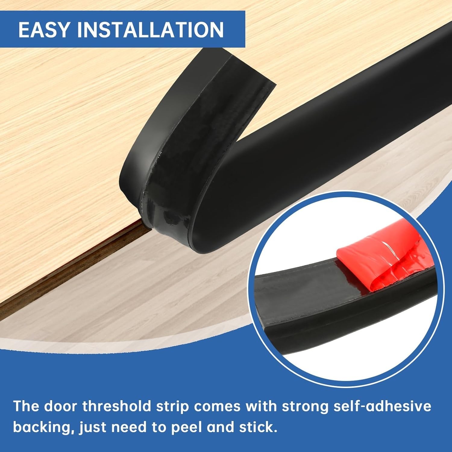 Versatile & Durable 3.3ft Black PVC Flooring Transition Strip – Easy to Install