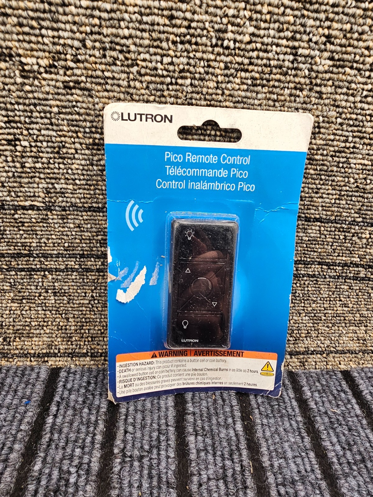 Lutron 3-Button Pico Smart Remote Control Black For Caseta Smart Dimmer Switch