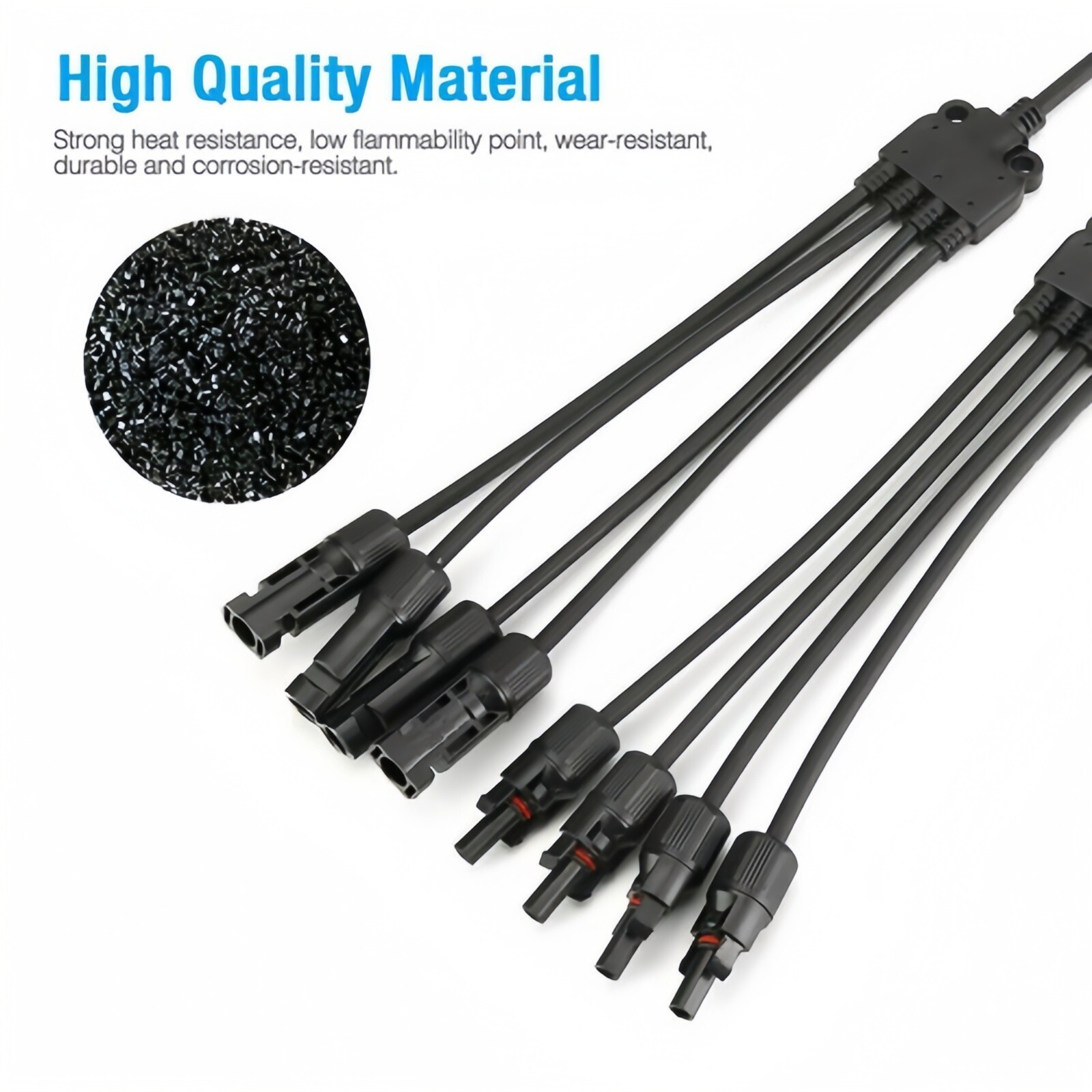 1Pair Solar Cable Splitter Waterproof IP67 2Y Branch Solar Panel Cable Connector