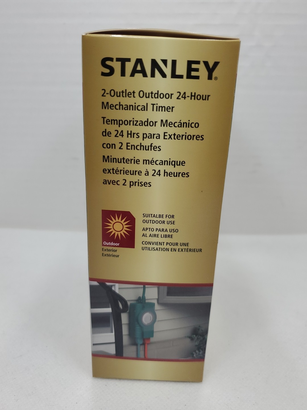 Stanley TimeIt Outdoor Twin 2-Outlet Grounded Mechanical 24 Hr Timer New Sealed