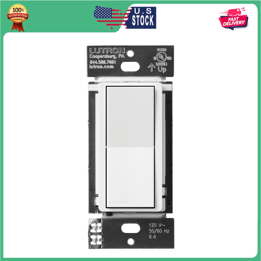 Lutron Caseta Claro Accessory Switch 3 Way for Diva Claro Smart White