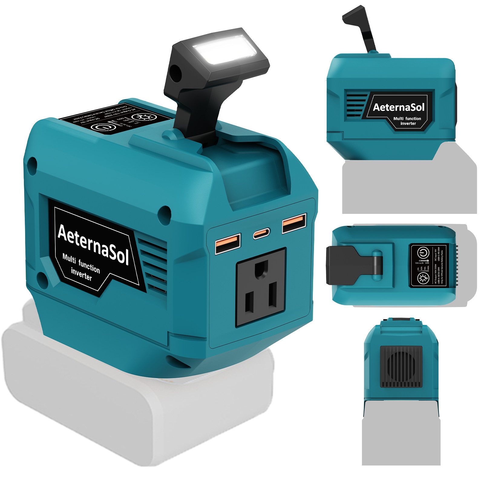18V to 110V Power Inverter for Makita Battery DC to AC Multiple Ports Outdoor
