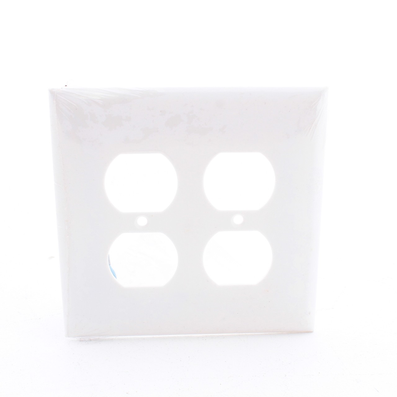 Mulberry 32802 White 2-Gang Duplex Outlet Unbreakable Nylon Midi Wallplate Cover