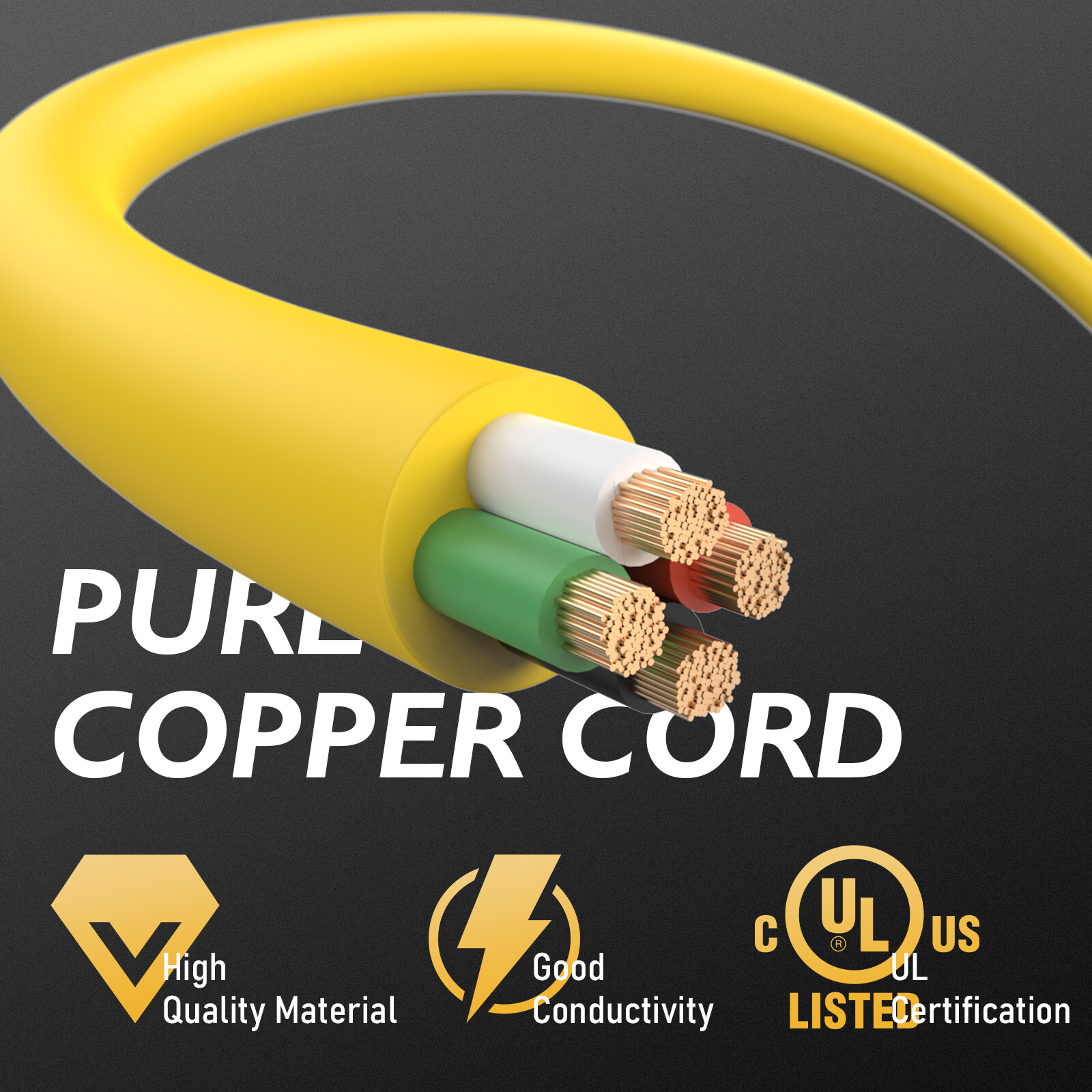 L14-30P /L14-30R 30A 125/250V 7500W Generator Power Extension Cord/Adapter 15ft