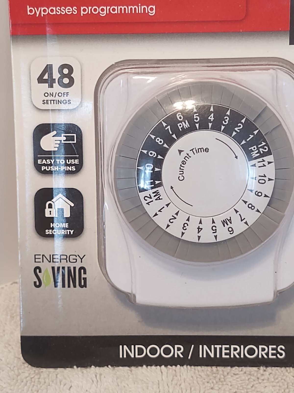 Prime 24-Hour Timer Indoor Energy Saving 1 outlet Easy to Use 125 volts New