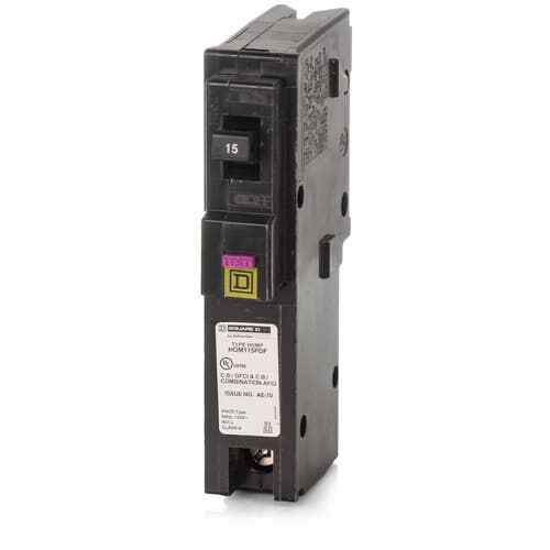 Square D Homeline HOM115PDFC Plug-On Neutral Dual Function Breaker