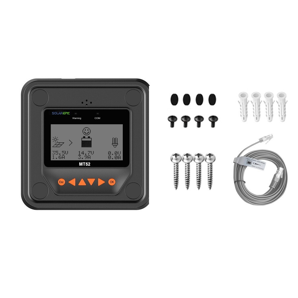 MT52 Remote Meter LCD Display Use For EPEVER MPPT Solar Charge Controller RS485