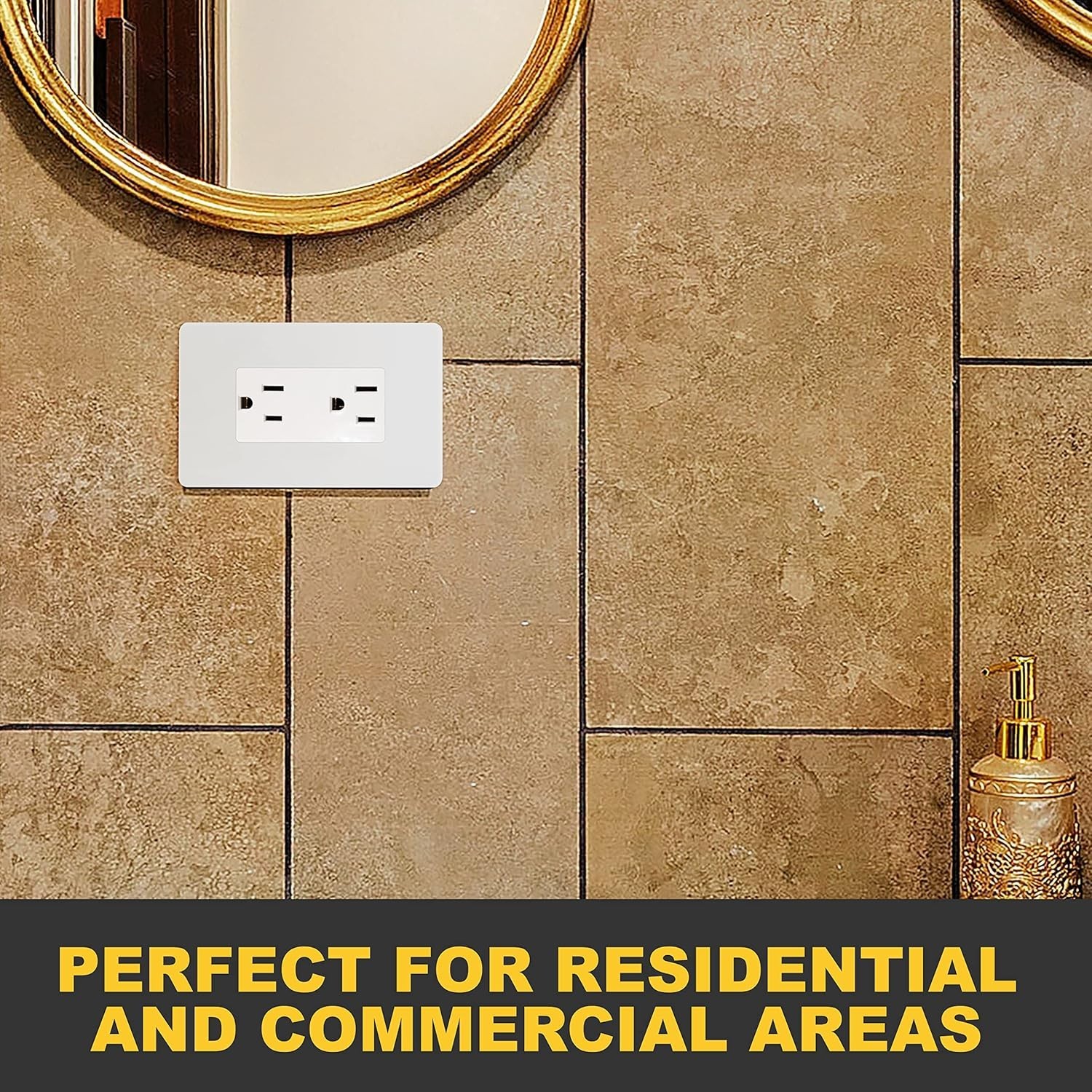 Upgrade Your Space: 10-Pack 15A White Decorator Electrical Outlets – Listed