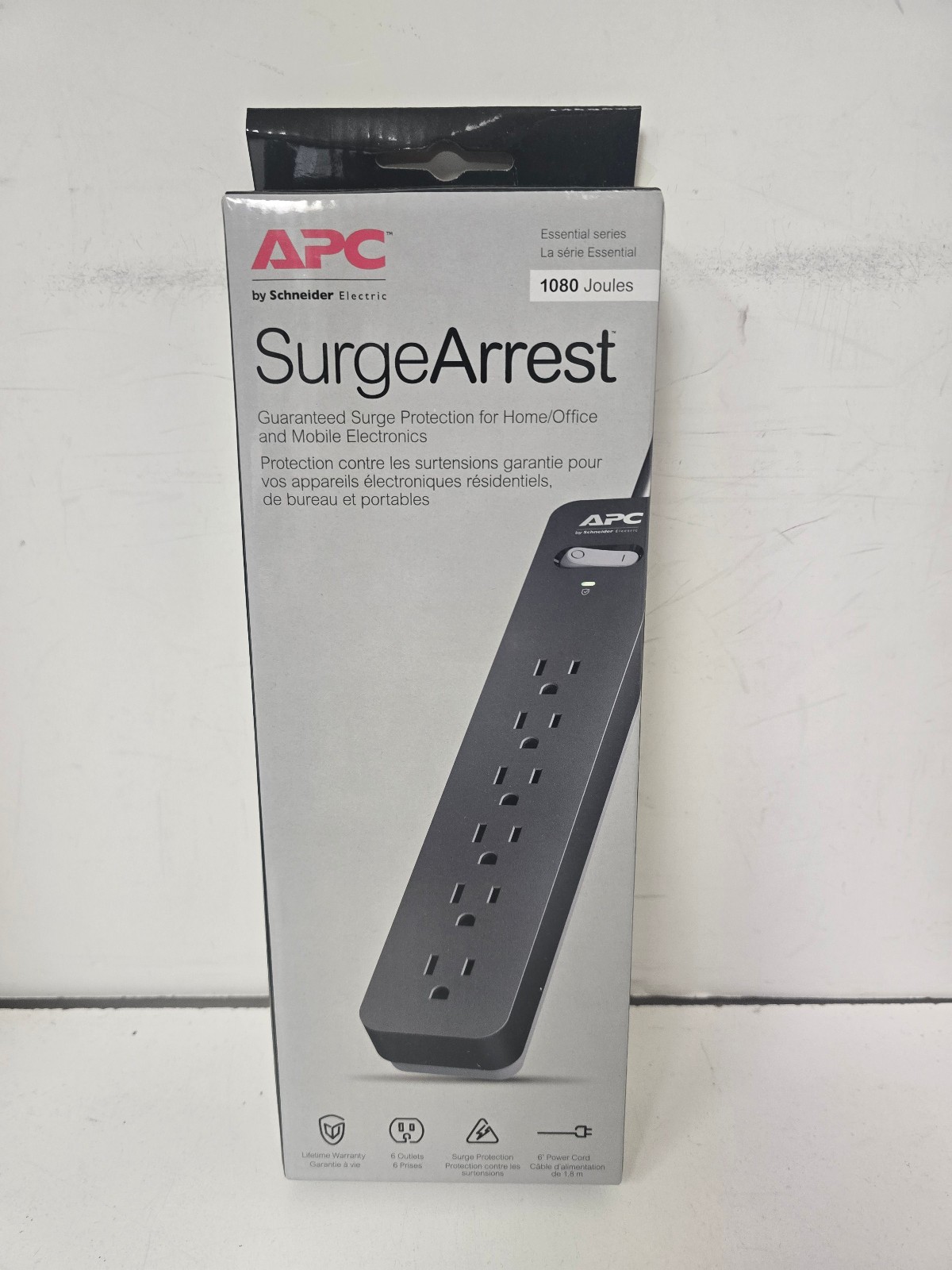 APC Surge Protector Power Strip 1080 Joules SurgeArrest Essential