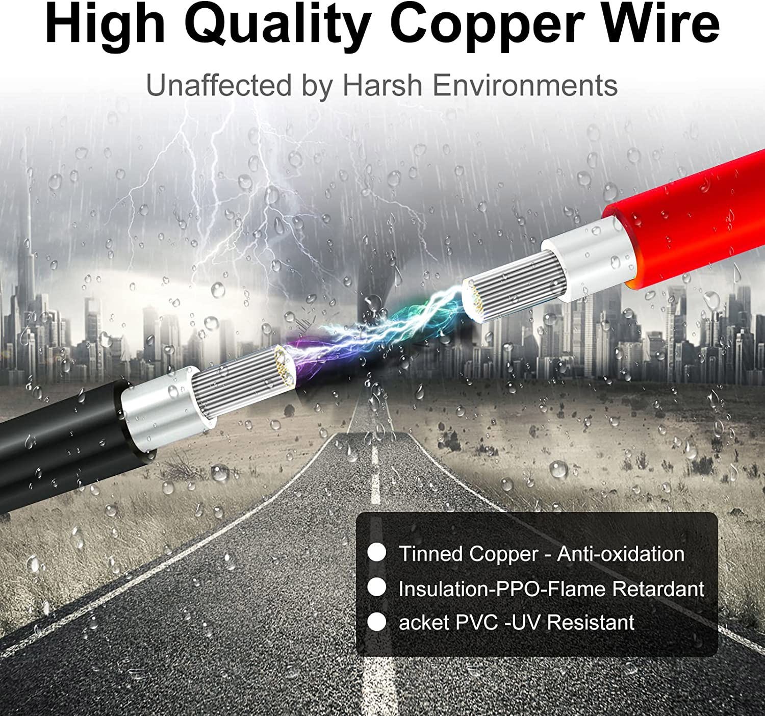 Solar Panel Y Branch Cable Connection Waterproof Adapter Connector Extension USA