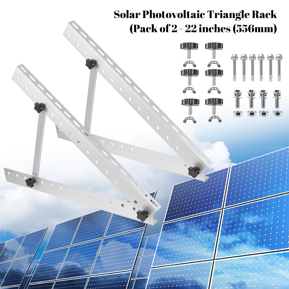 2-8PCS Solar Panel Adjustable RV Tilt Mounting Rack Bracket Rooftop Flat Surface