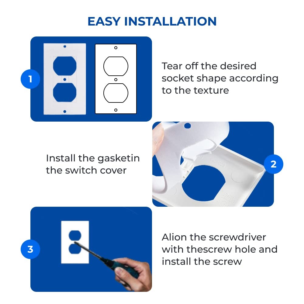 Wall Insulation Outlet Insulators Draft Sealer Kit 30 Pack White Electrical