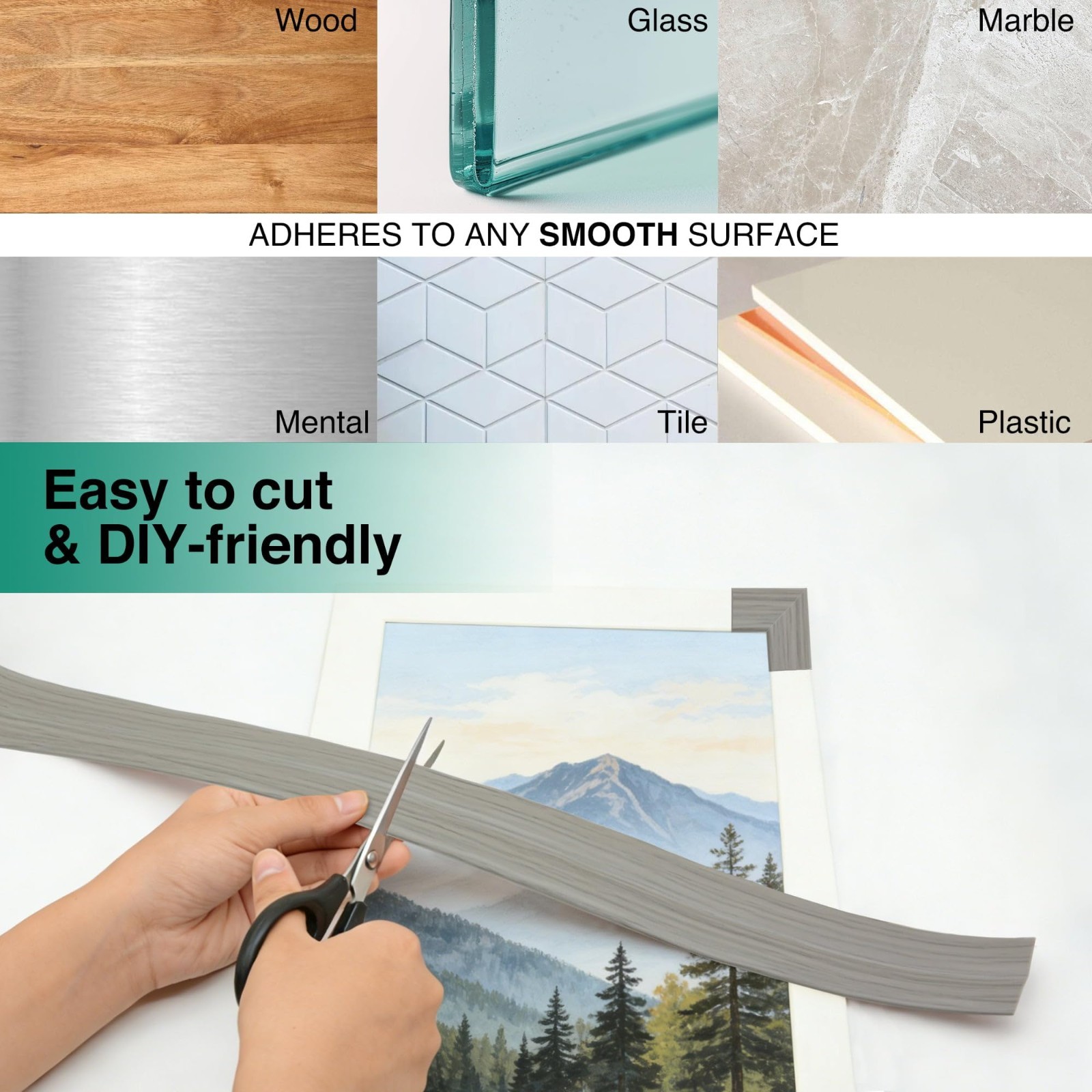 Flexible Wall Corner Protector Trim – Peel & Stick Self-Adhesive Edge Guards for