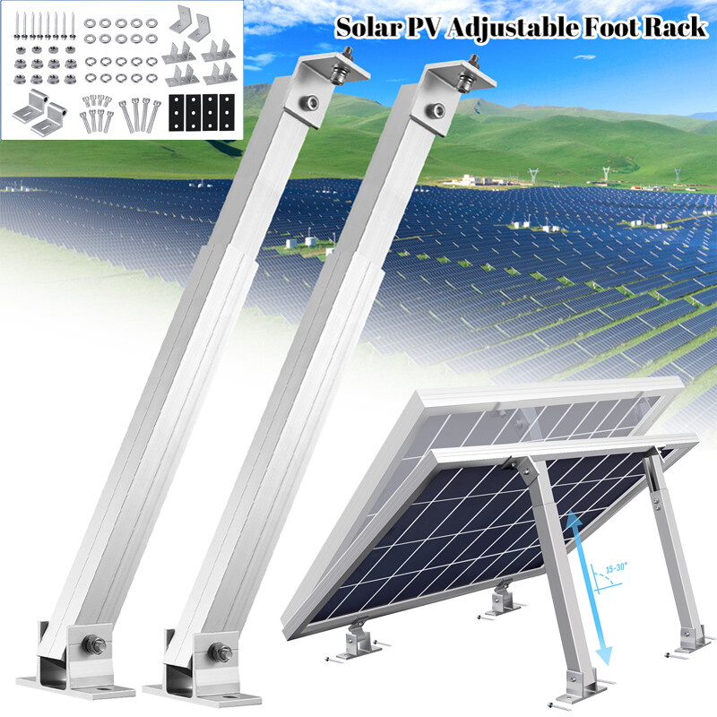 1-6Pairs Solar Panel Stand Panel Mounting Brackets Adjustable Tilt Mount Surface