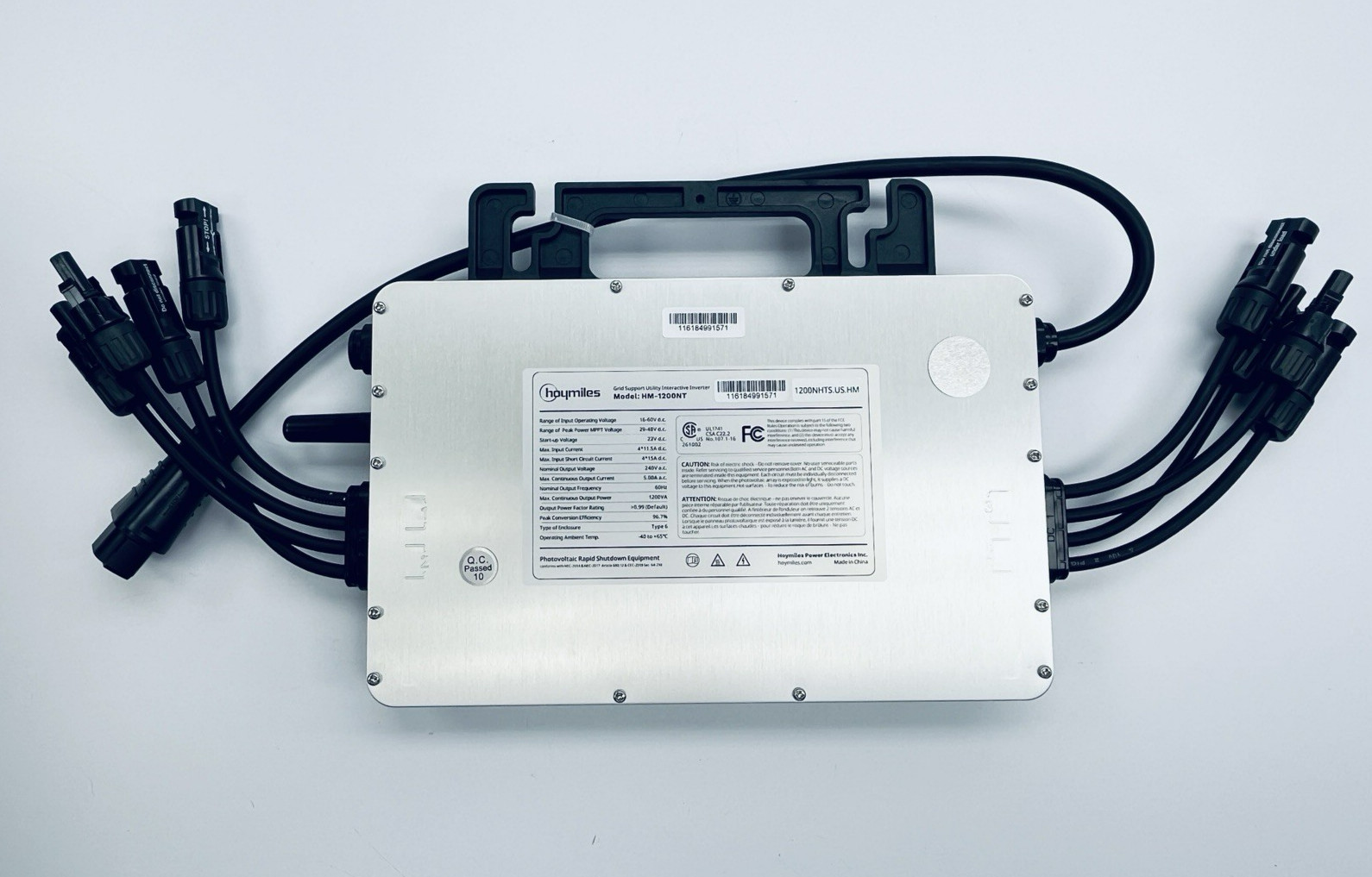 Box of 5 Hoymiles HM-1200NT 4-in-1 Microinverter Module Power 16-60Vdc 240Vac