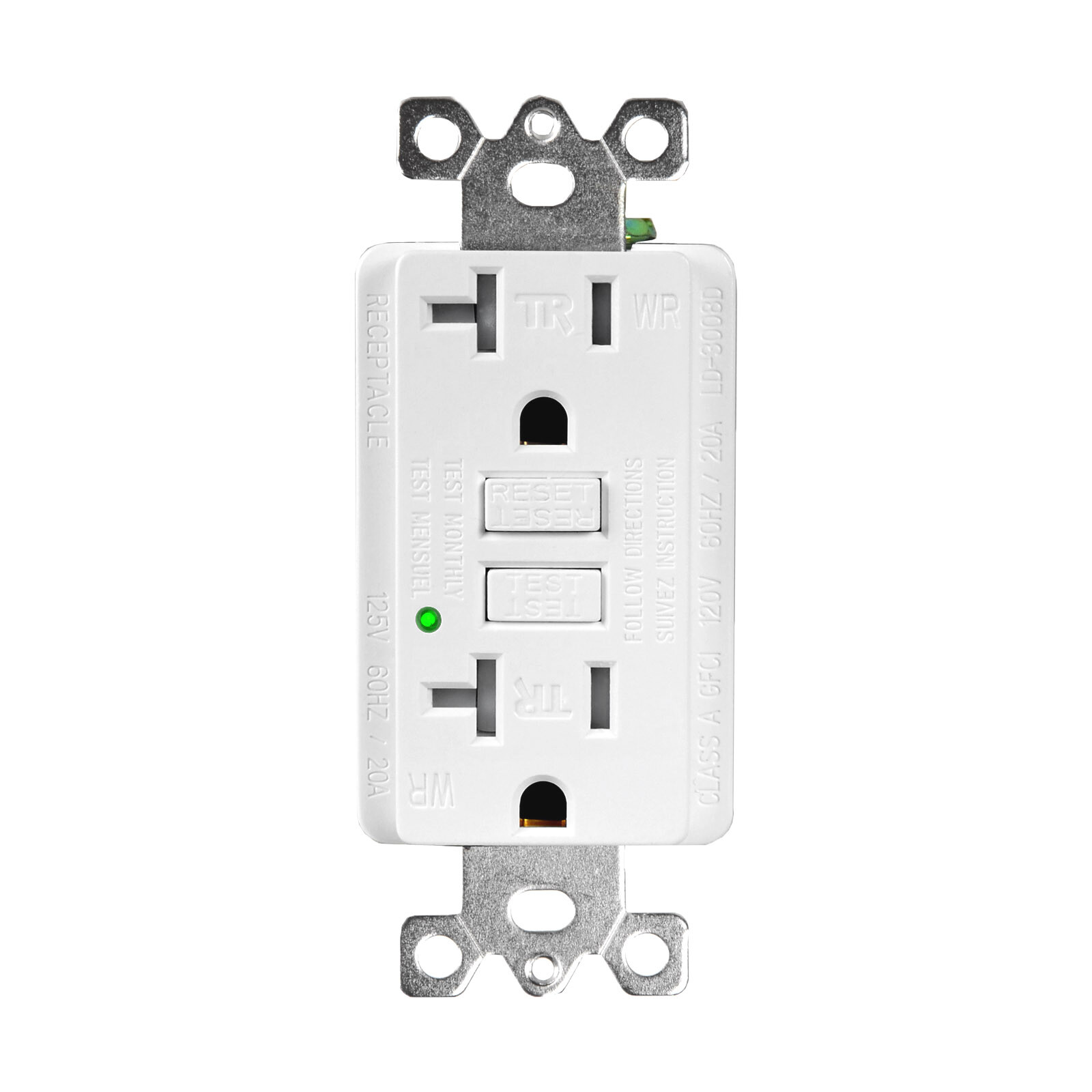 4Pack GFCI Wall Outlet 125V 20A TR WR Tamper Resistant Socket Receptacle Outlet