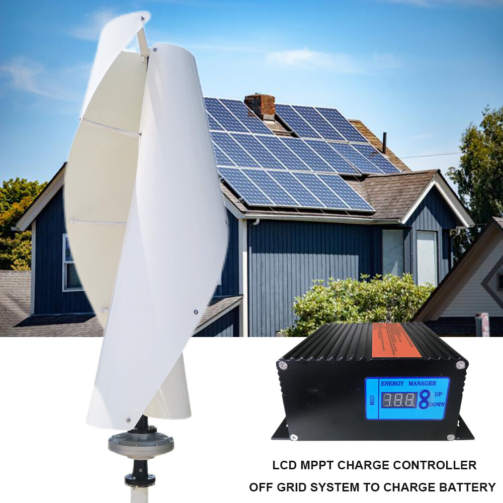 3KW Vertical Wind Turbine Generator 48V -120V Low Noise Windmill Wind Turbine