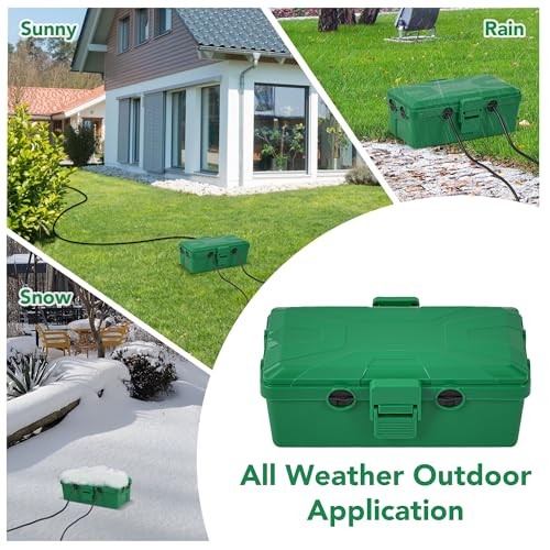 edium Outdoor Electrical Box(10.4x6x4.2inch), IP54 Waterproof, M Green