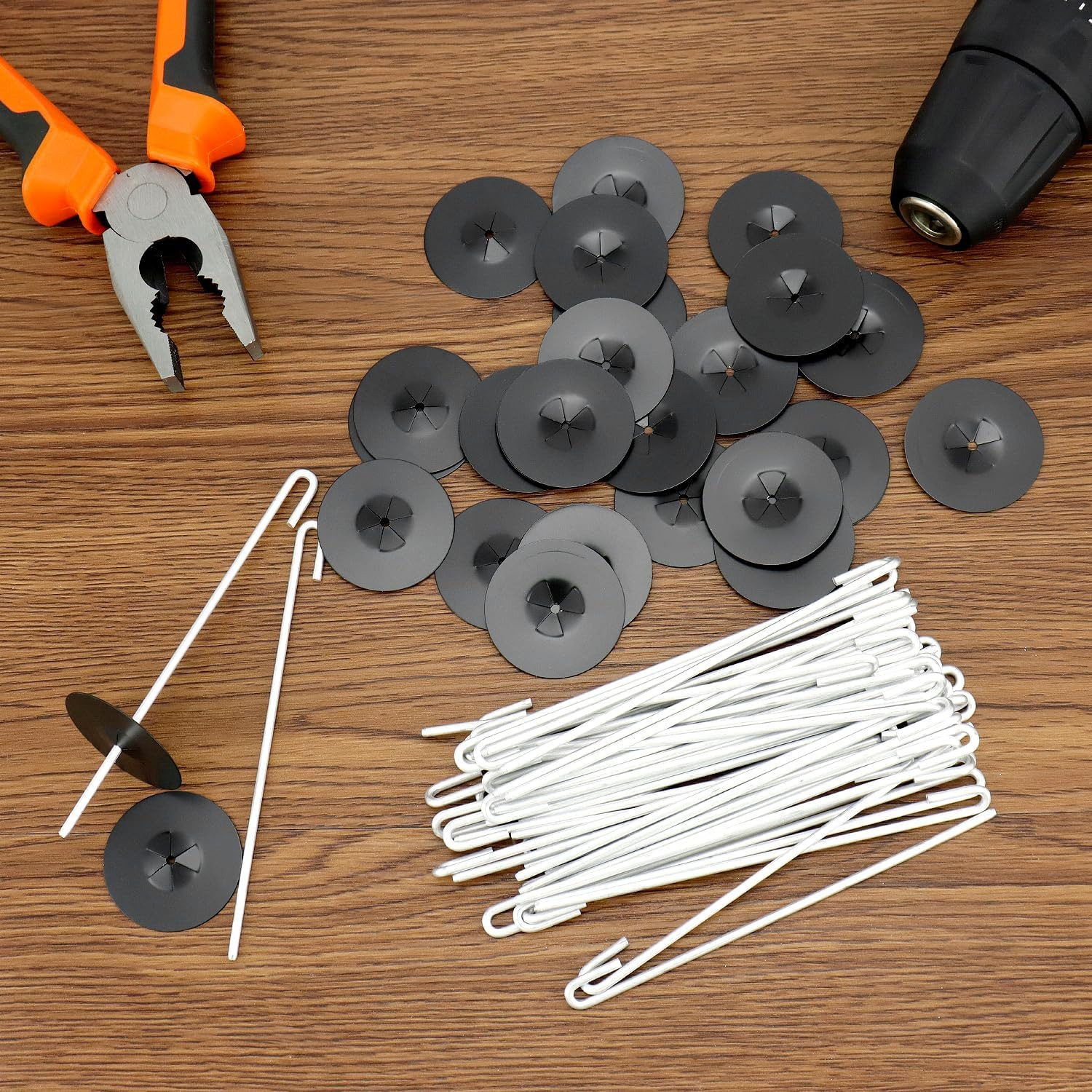 200 Pack Stainless Steel Solar Panel Guard Clips J Hooks Bird Mesh Fasteners