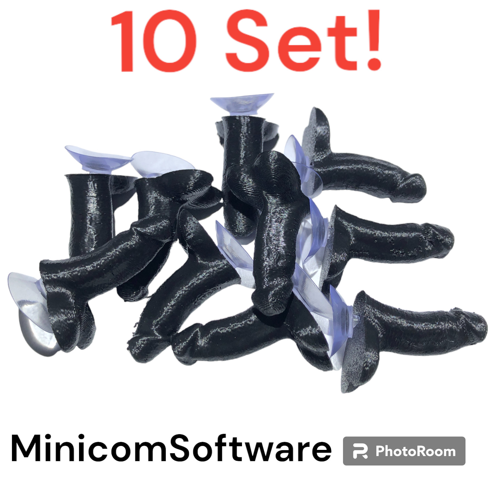 Penis Dick Suction Cup Sucker Pad Prank Joke (10 Set) Sticks Walls Windows Cars