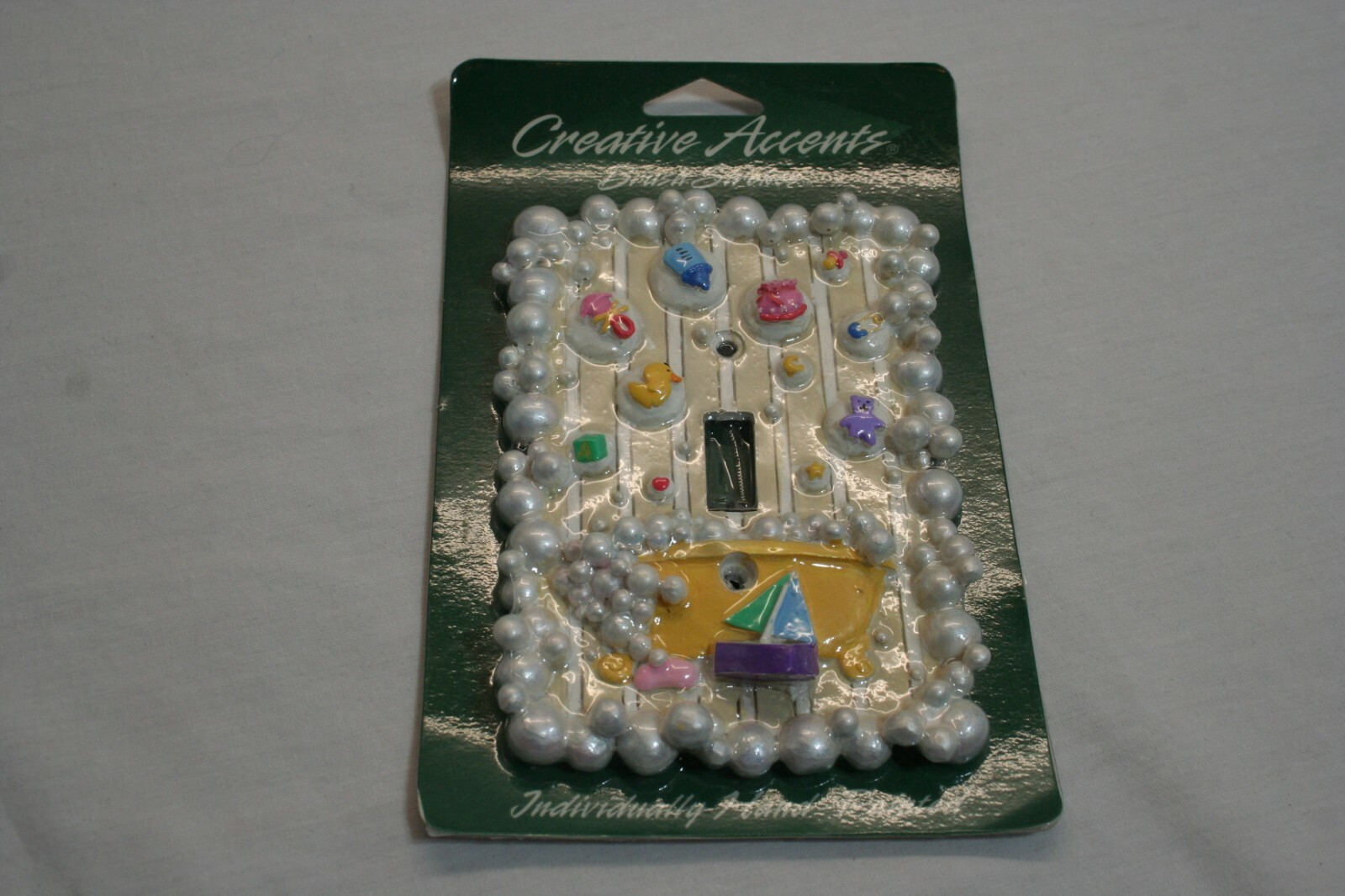 Vintage Hand Painted Nautical Baby Single Gang Light Switch Wall Ceramic Plate