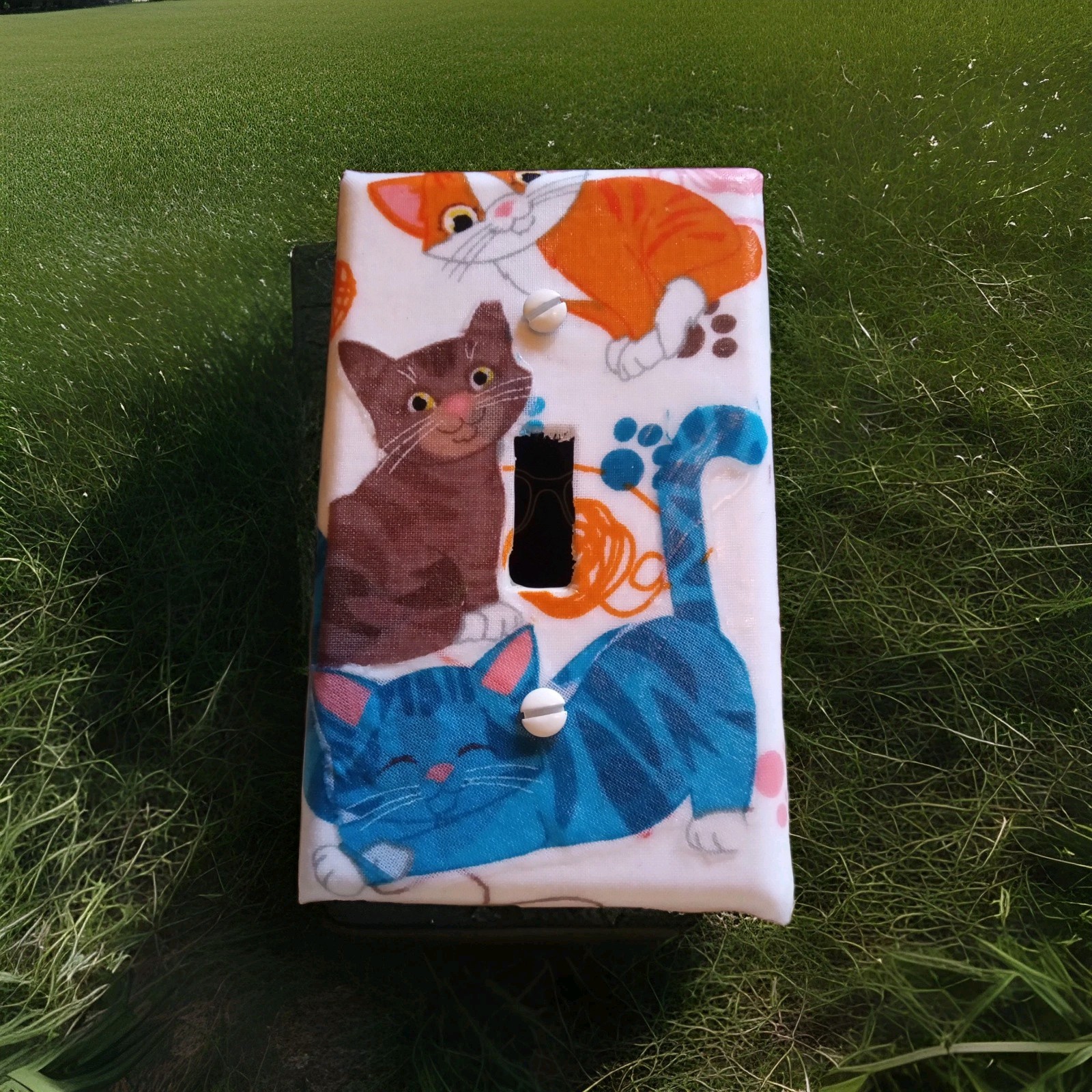 Custom Cats Handmade Unique One Of A Kind Light Switch Cover