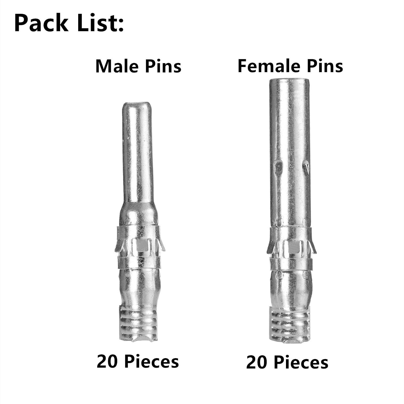 40PCS (20 Pair) MC4-Compatible 40PCS(20 Pairs) Male&Female Pins Connectors