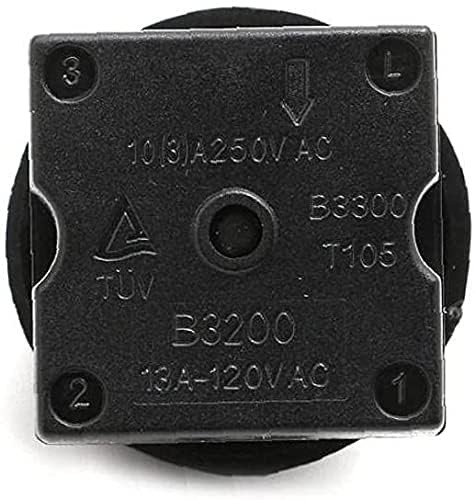 Black Fan Rotary Switch 4 Position 3 Speed Selector Switch Governor with Button