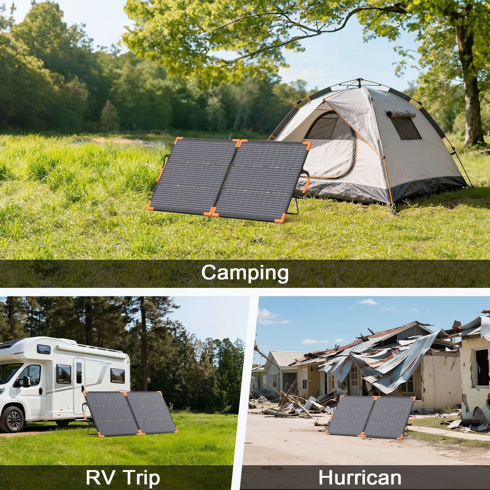 MHPOWOS 100 watt Bifacial Portable Solar Panel for Jackery Explorer 1000 v2