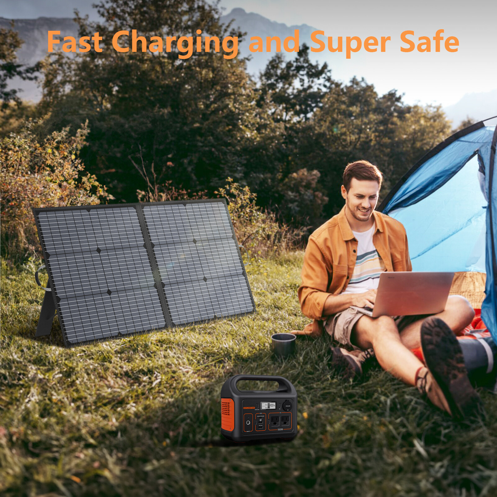 Solar Panels Kit 110W 220W 20V 220W 40V for Jackery Anker Bluetti Powerstations
