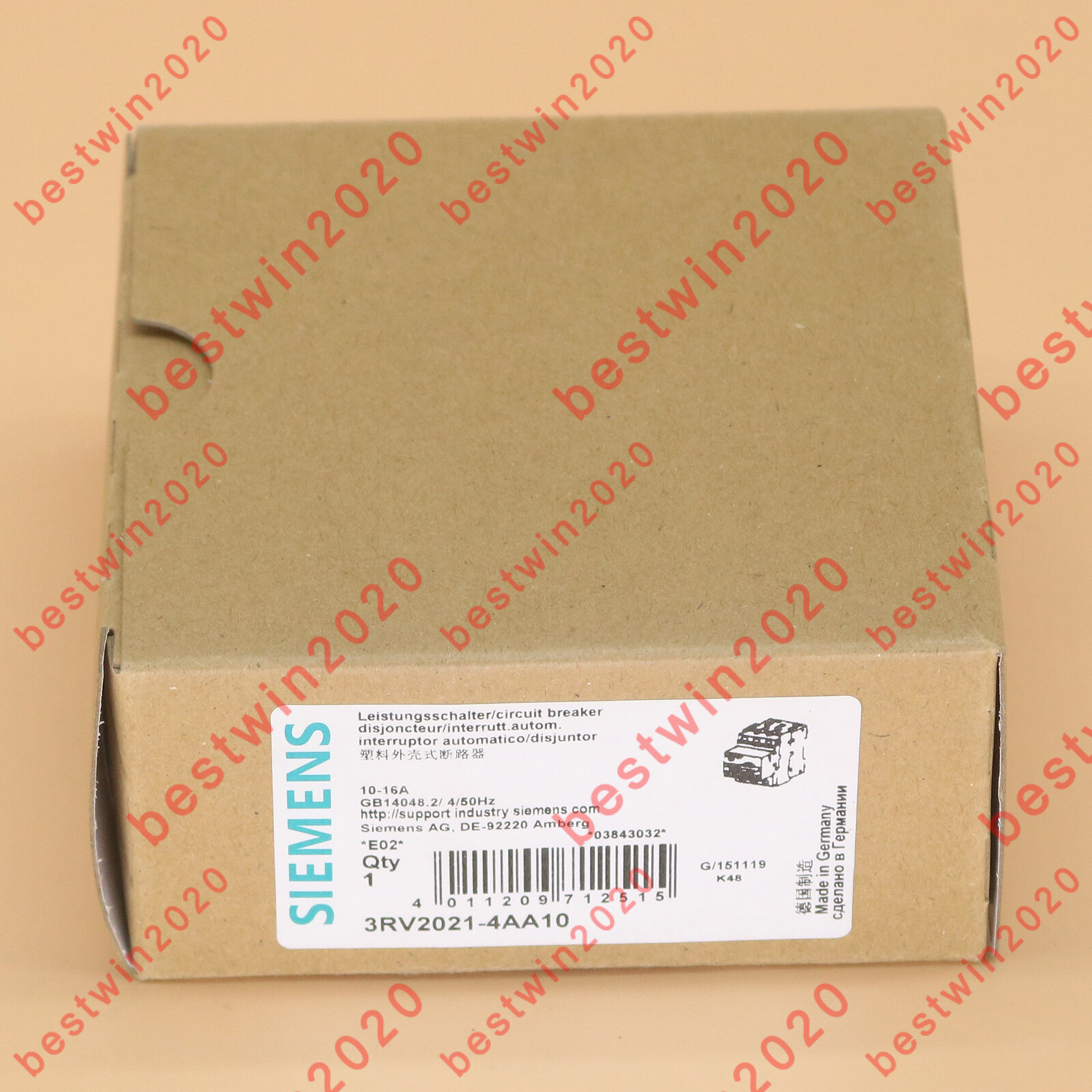 New in box Siemens breaker 3RV2021-4AA10 3RV2 021-4AA10 1 year warranty