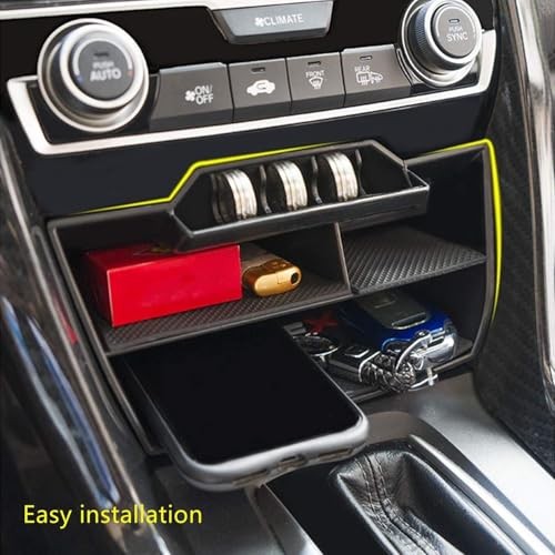 Waterproof ABS Plastic Caddy for Honda Civic Sedan 10th Gen Central Console