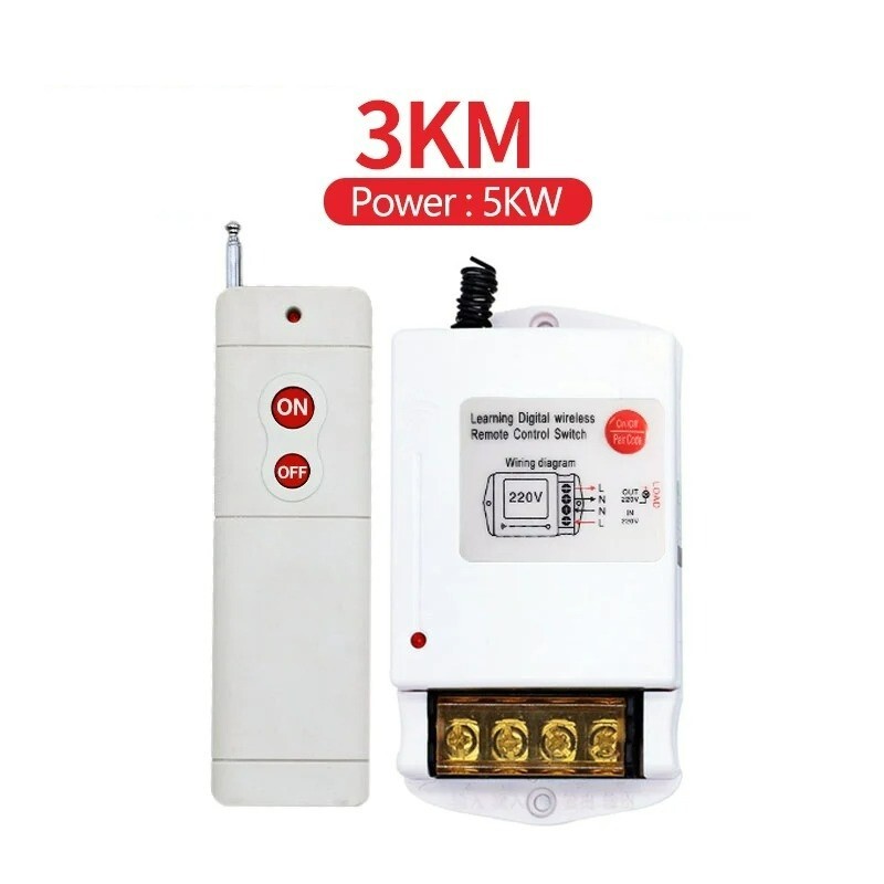 Wireless Remote Control Switch Water Pump Long Range High Power 220/380V 1km-5km