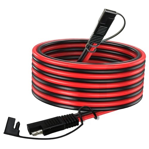 1.6/3.3/6.5/13/25/50 FT SAE to SAE Extension Cable 14AWG,14 Gauge 14AWG 50FT