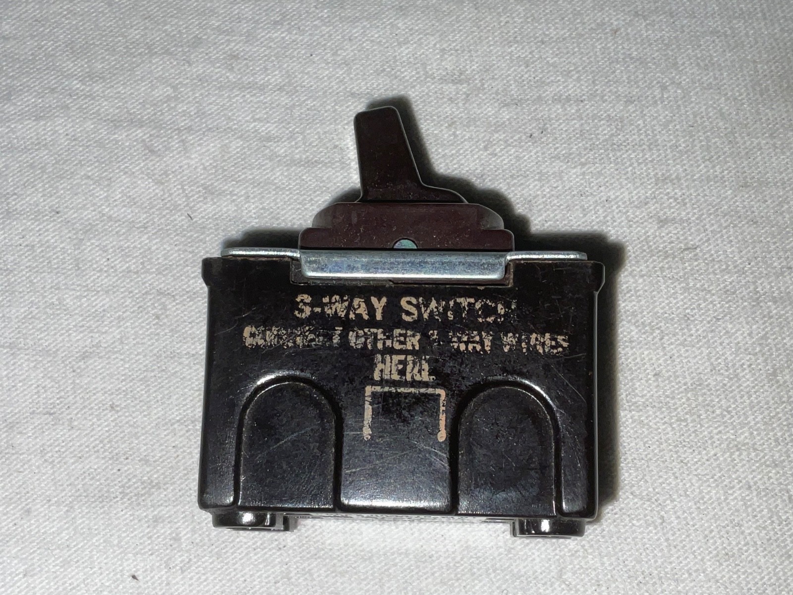 Eagle Vintage Brown 15A 3-Way Toggle Wall Light Switch Mid Century Modern 1950’s