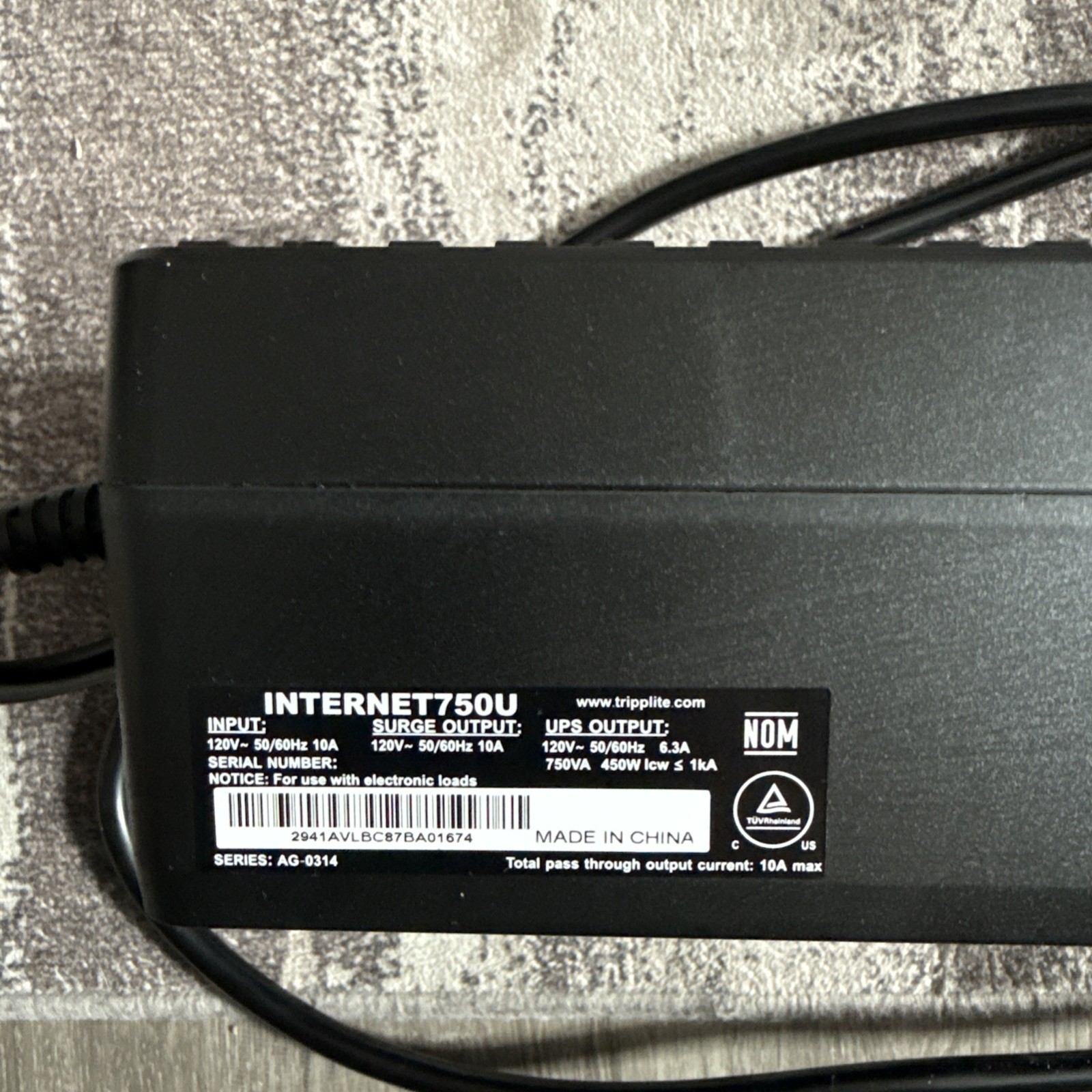Tripp Lite 750VA UPS Battery Backup Power Supply Surge Protector, 12Outlets/Used