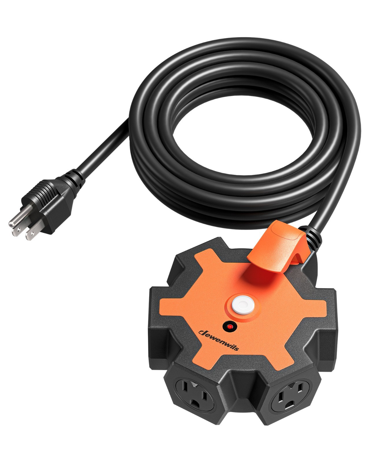 DEWENWILS Industrial Power Strip with 5-Outlet, 15FT Heavy Duty Extension Cord