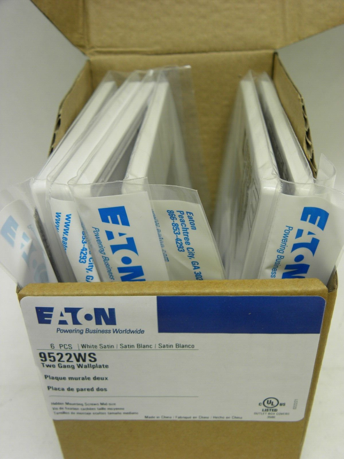 CASE OF 6 – EATON 9522WS Aspire 9522 Decorative Mid Size Screw White Satin