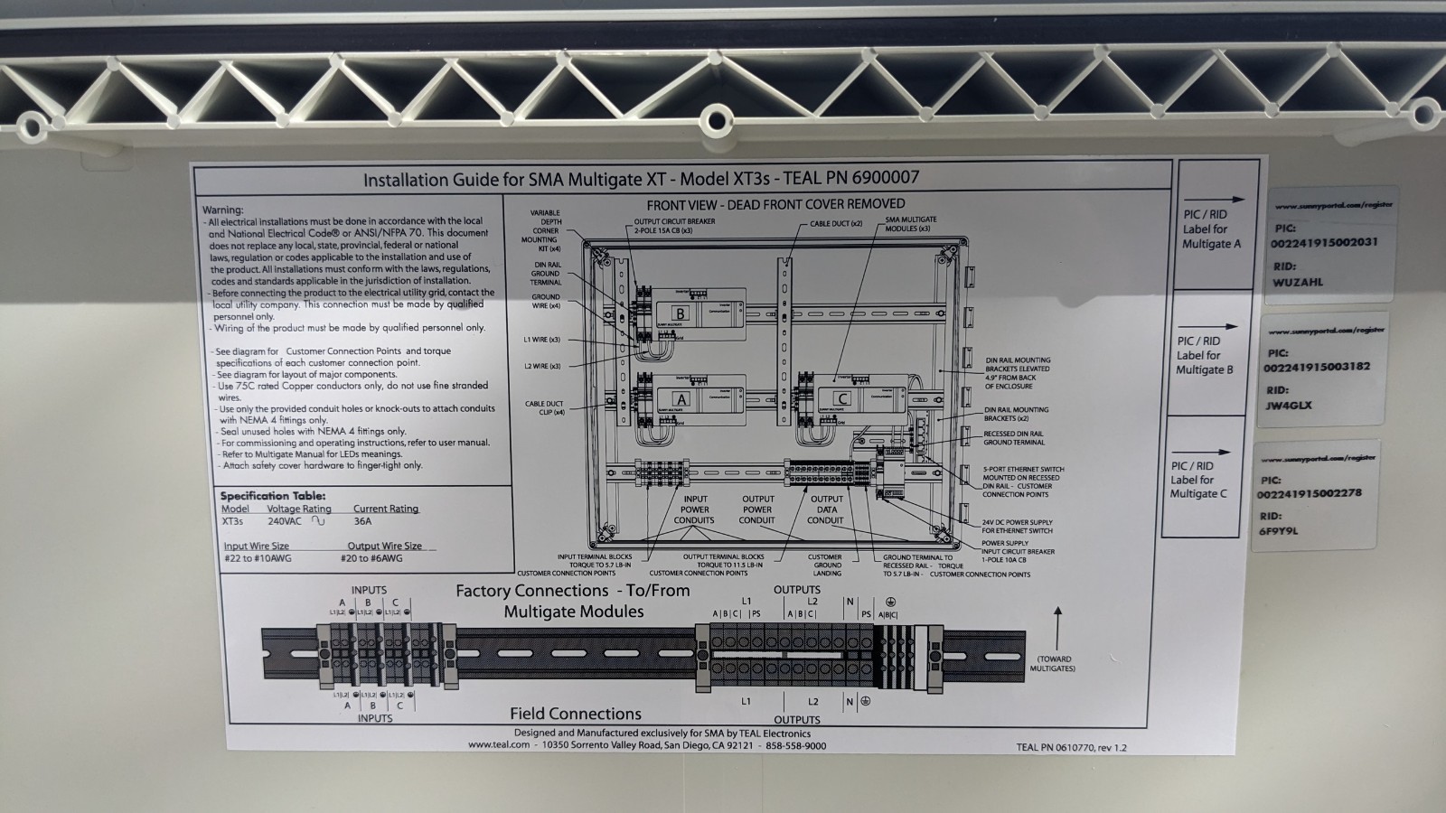 SMA SUNNY MULTIGATE-XT3S / SUNNY MULTIGATE / SUNNY MULTIGATE-US