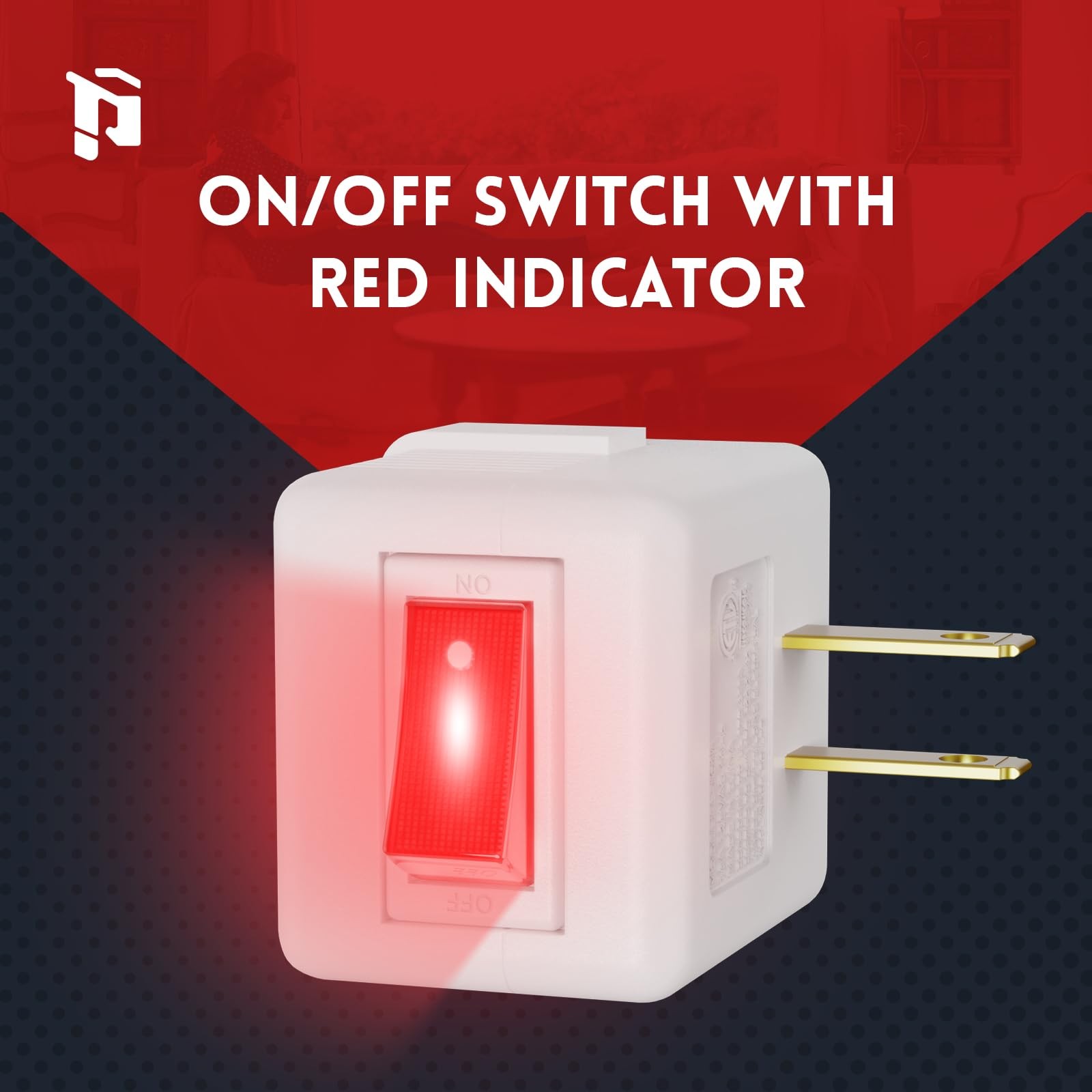 4 Pack 2-Prong Outlet Switch Single Plug On Off Toggle 15A 125VAC White