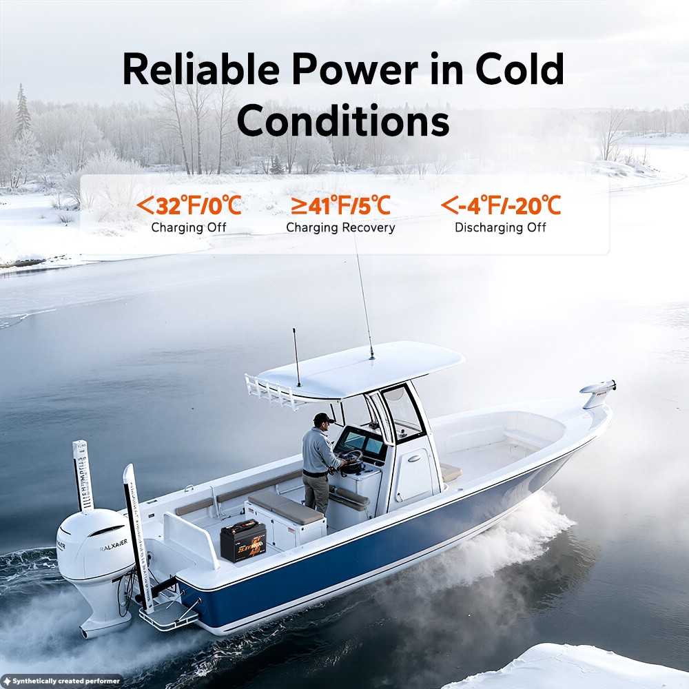 Refurbished LiTime 24V 100Ah Group 31 Bluetooth LiFePO4 Lithium Battery For Boat