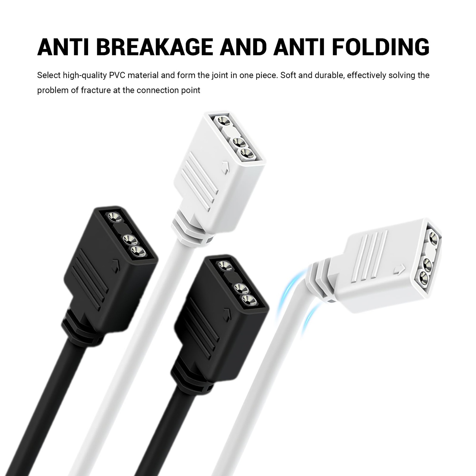 ARGB Extension Cable 5V 3Pin Addressable RGB 1 to 1 Female to Female Splitter…