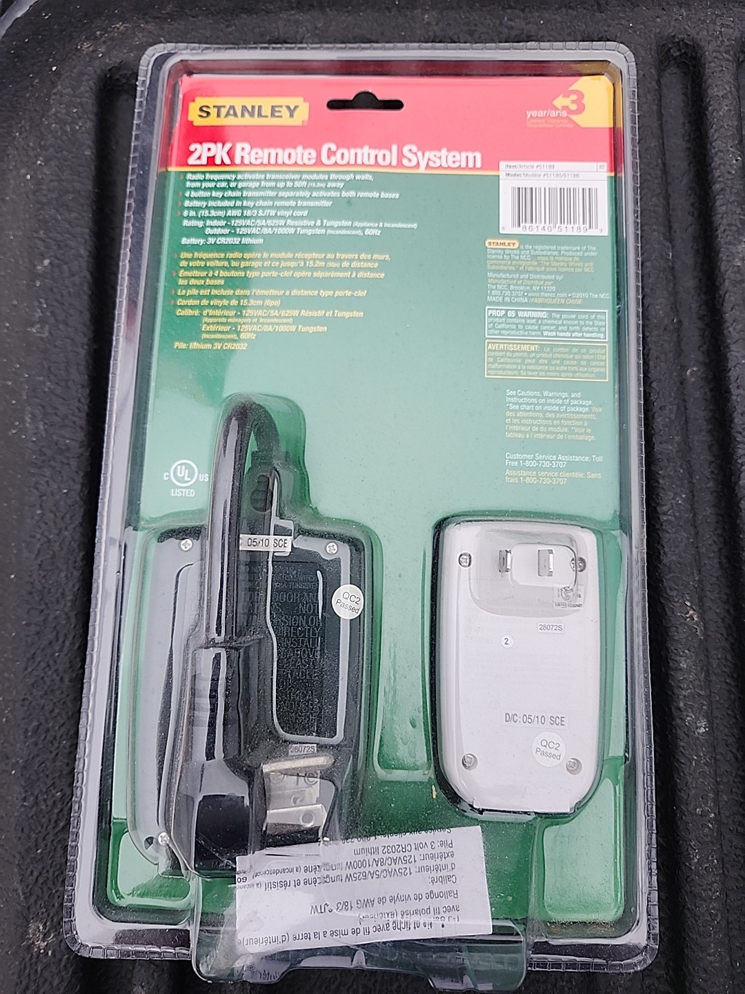 STANLEY Brand New 2Pk Remote Control Duo Indoor Outdoor Lighting 50′ Range